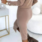 🎉Holiday Promotions - 50% OFF🎄Women’s Ribbed Knit Top ＆ Skirt Two-Piece Set