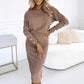 🎉Holiday Promotions - 50% OFF🎄Women’s Ribbed Knit Top ＆ Skirt Two-Piece Set