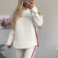 🔥2025 New Arrival - 50% OFF🎉Women's Long-Sleeved Striped Casual Hooded Top&pants