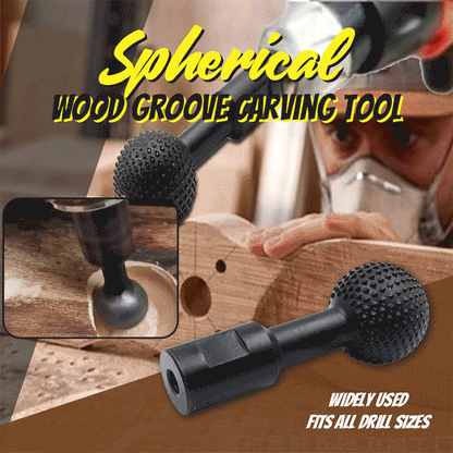Carving tool for spherical wooden grooves