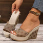 Women's Floral Open Toe Slip-On Sandals