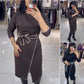 💕What should I wear tomorrow?💕Women's Fashion Waistline Long Sleeve Dress