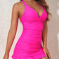 👙Swimsuit With Deep V And Gathered Gack