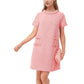Women's Elegant Short Sleeve Tweed Dress