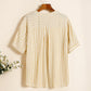 Women's Casual Oversized V-Neck Striped Top