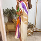 Women’s V-Neck Short Sleeves Printed Dress