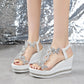 Glitter Butterfly Embellished Open Toe Sandals