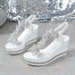 Glitter Butterfly Embellished Open Toe Sandals