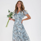 💐LAST DAY SALE 50% OFF💐Short Sleeve Long Dress with Floral Print