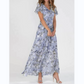 💐LAST DAY SALE 50% OFF💐Short Sleeve Long Dress with Floral Print