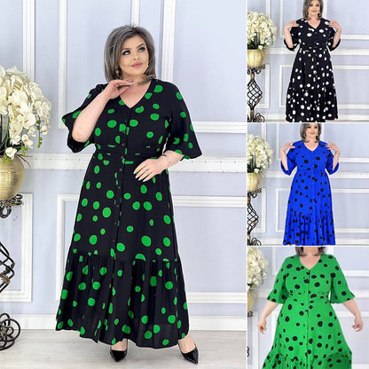 🌸Spring Specials💐 Women’s Elegant V-Neck Polka Dot  Dress