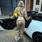Trendy Camouflage Sweatshirt Set