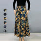 💥Limit Time 50% OFF🎉Women's Fashion High Waist Floral Pleated Long Skirt