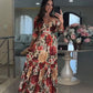 🌹HOT SALE 50% OFF🌹Women's V-Neck Floral Printed Pleated Dress