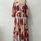 🌹HOT SALE 50% OFF🌹Women's V-Neck Floral Printed Pleated Dress