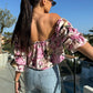 🌸Spring Specials🌸Floral Print Smocked Off-the-Shoulder Top