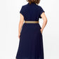 Women's Solid Color Casual Button-Down Dress
