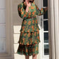 Women's Elegant Printed Flowy V-Neck Dresses