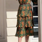 Women's Elegant Printed Flowy V-Neck Dresses