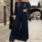 ⏰ Spring sale-50% OFF  🎉Women's two-piece set: lace top + wide-leg trousers 🎉Buy 2 get free shipping