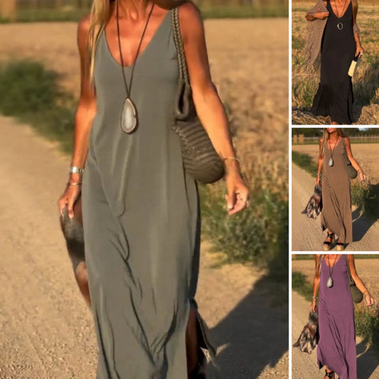 💕Limited Sale 50% OFF💕Women's V-Neck Maxi Cami Dress