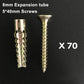 Upgraded Serrated Iron Expansion Screw