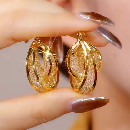 Sparkly Mesh Hoop Earrings