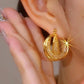 Sparkly Mesh Hoop Earrings