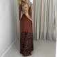 Women's Printed Halter Neck Maxi Dress