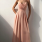Women's Solid Color Camisole Waist-slimming Straight Jumpsuit