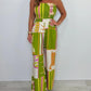 Fashion Casual Strapless Printed Jumpsuit