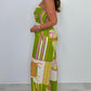 Fashion Casual Strapless Printed Jumpsuit