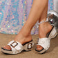 Women’s Wedge Slide Sandals with Studded Strap💕