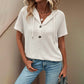 🍃Women's Solid Drawstring Hooded Short-Sleeve Tops