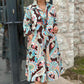 Colourful dress with 3/4-length sleeves and vintage floral print and pockets