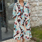 Colourful dress with 3/4-length sleeves and vintage floral print and pockets