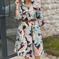 Colourful dress with 3/4-length sleeves and vintage floral print and pockets