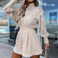 🌸Summer Hot Sale 50%OFF🌸Women's Casual Elegant Lace 2-Piece Set with Button Down Shirt and Shorts