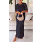 👗Women's Casual Hollow - Out Maxi Dress Set | Boho Vibes✨