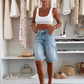 Buy 2 Save 10%⏰Last Day Hot Sale!!⌛👖Retro Destroyed Denim Midi Pants